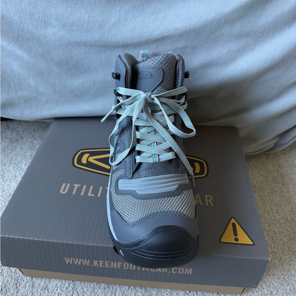 KEEN Women Composite Toe- Gray and Blue Shoes